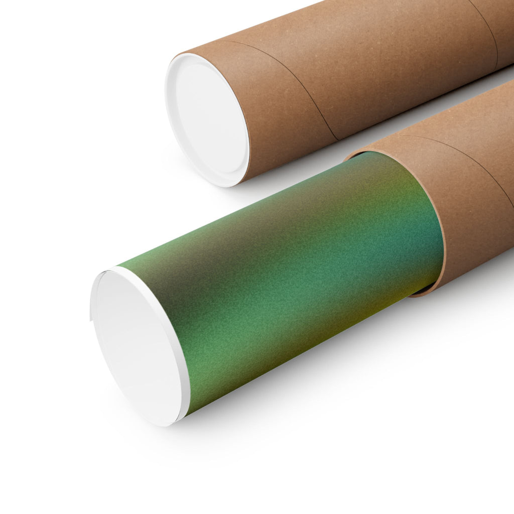 Abstract Green Ripple Matte Poster — Modern Psychedelic Wall Art