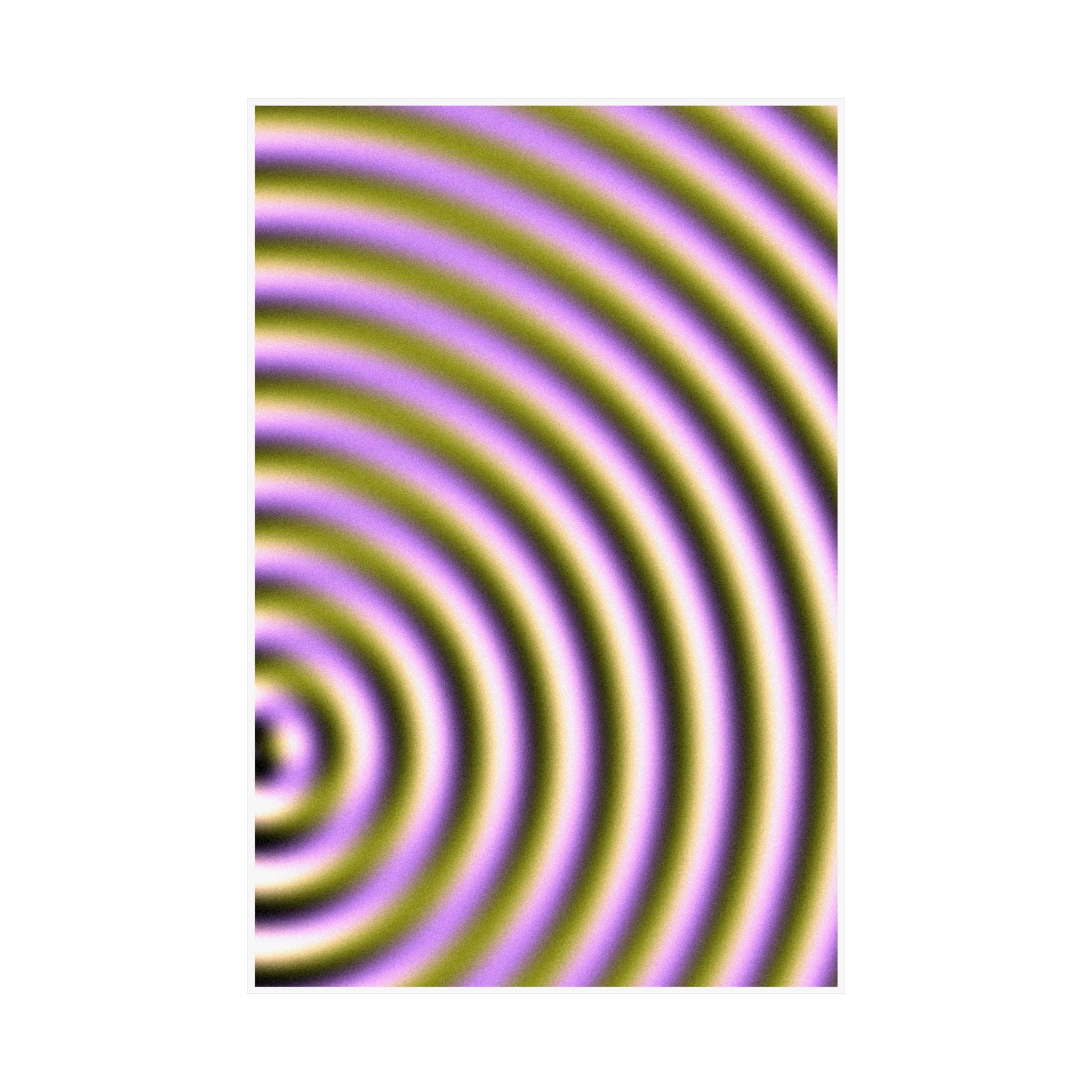 Abstract Purple Ripple Matte Poster — Optical Wave Wall Art