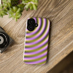 Phone Case — Purple & Olive Concentric Wave Tough Case
