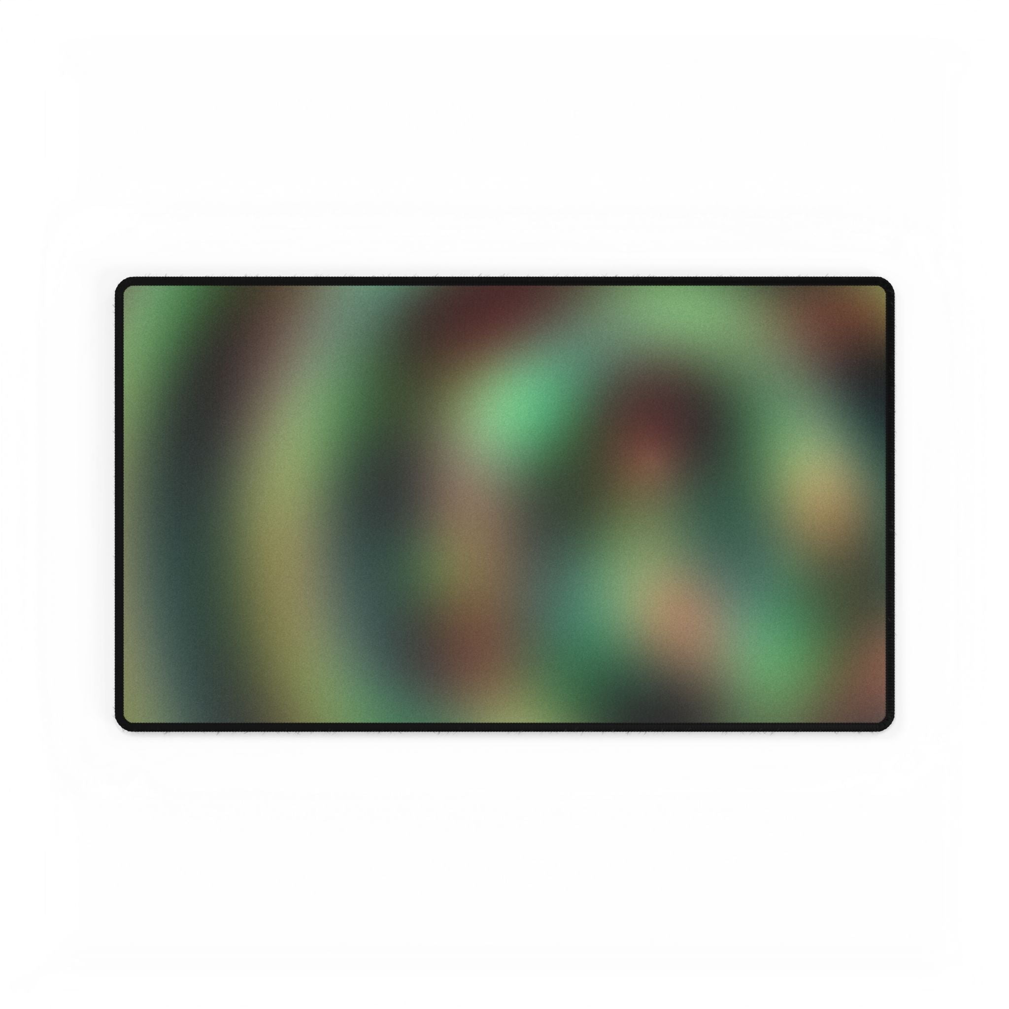 Green Spiral Abstract Desk Mat — Large Gaming/Office Mouse Pad