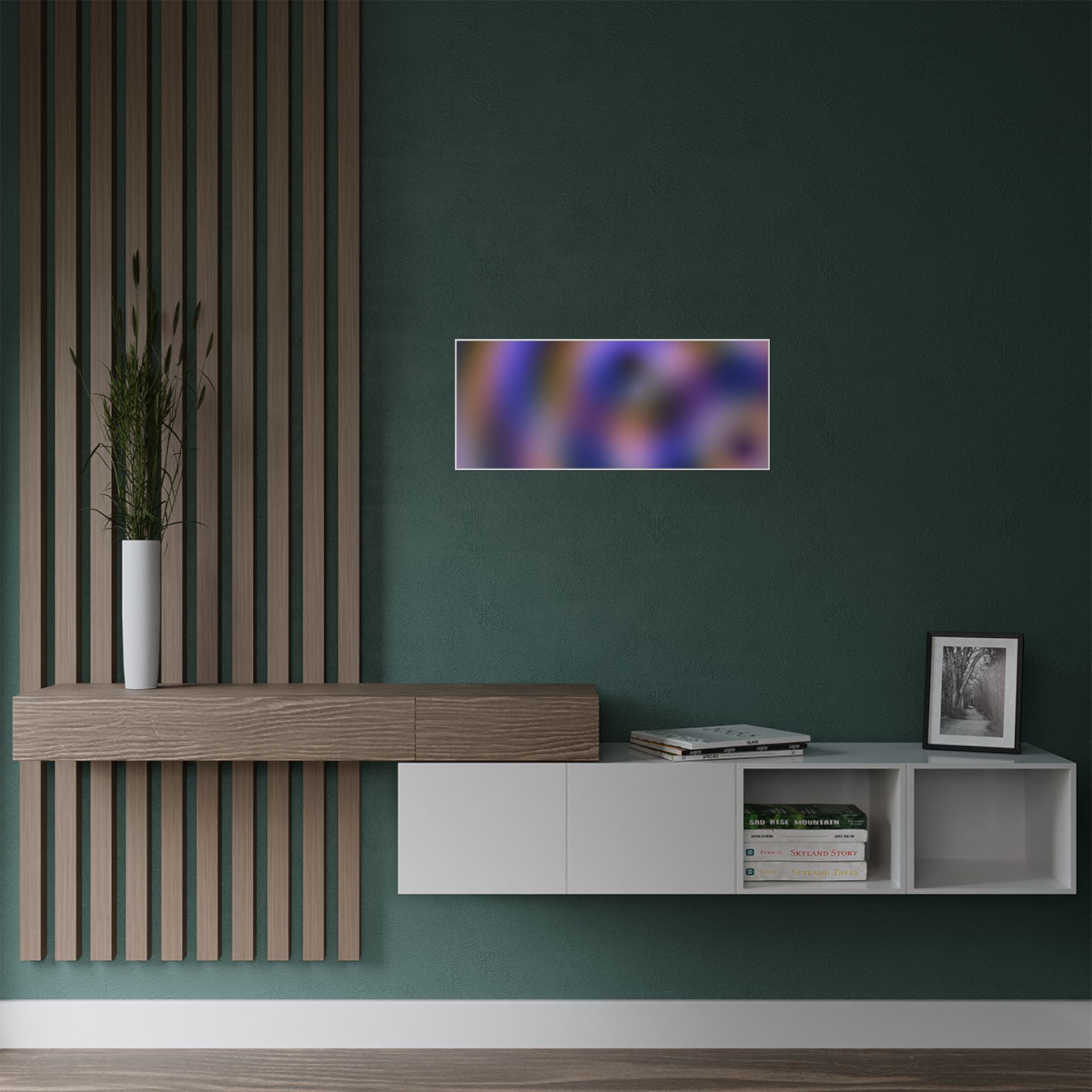 Abstract Purple Gradient Satin Poster — Modern Blurred Color Art (300gsm)