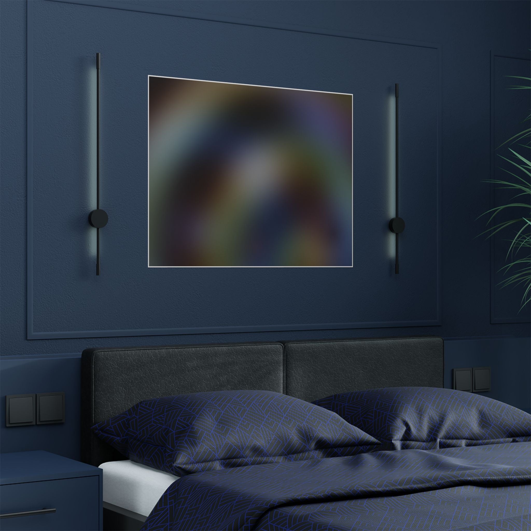 Abstract Satin Poster – Iridescent Swirl Art Print (300gsm)