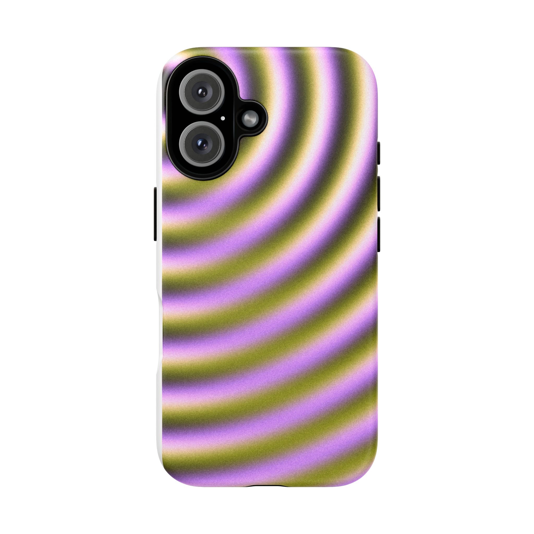 Phone Case — Purple & Olive Concentric Wave Tough Case