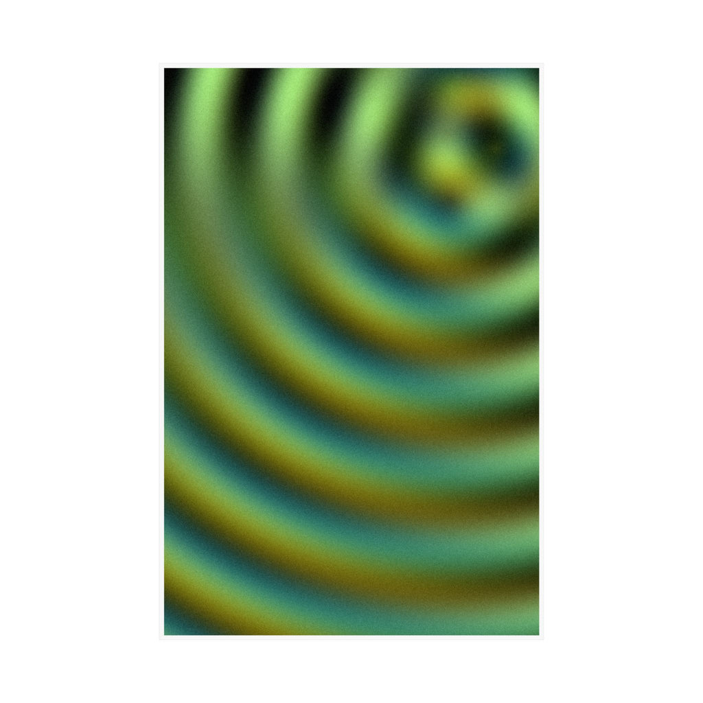 Abstract Green Ripple Matte Poster — Modern Psychedelic Wall Art