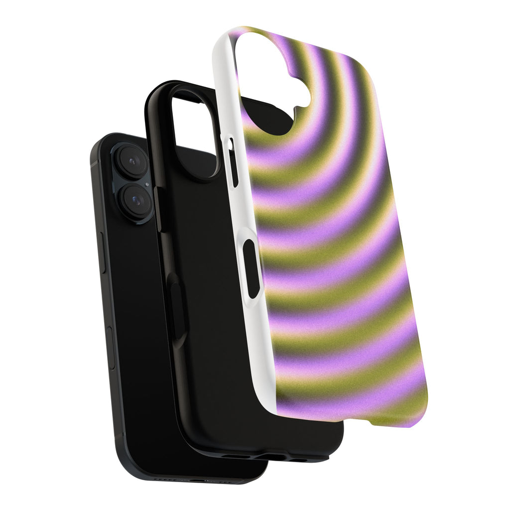 Phone Case — Purple & Olive Concentric Wave Tough Case