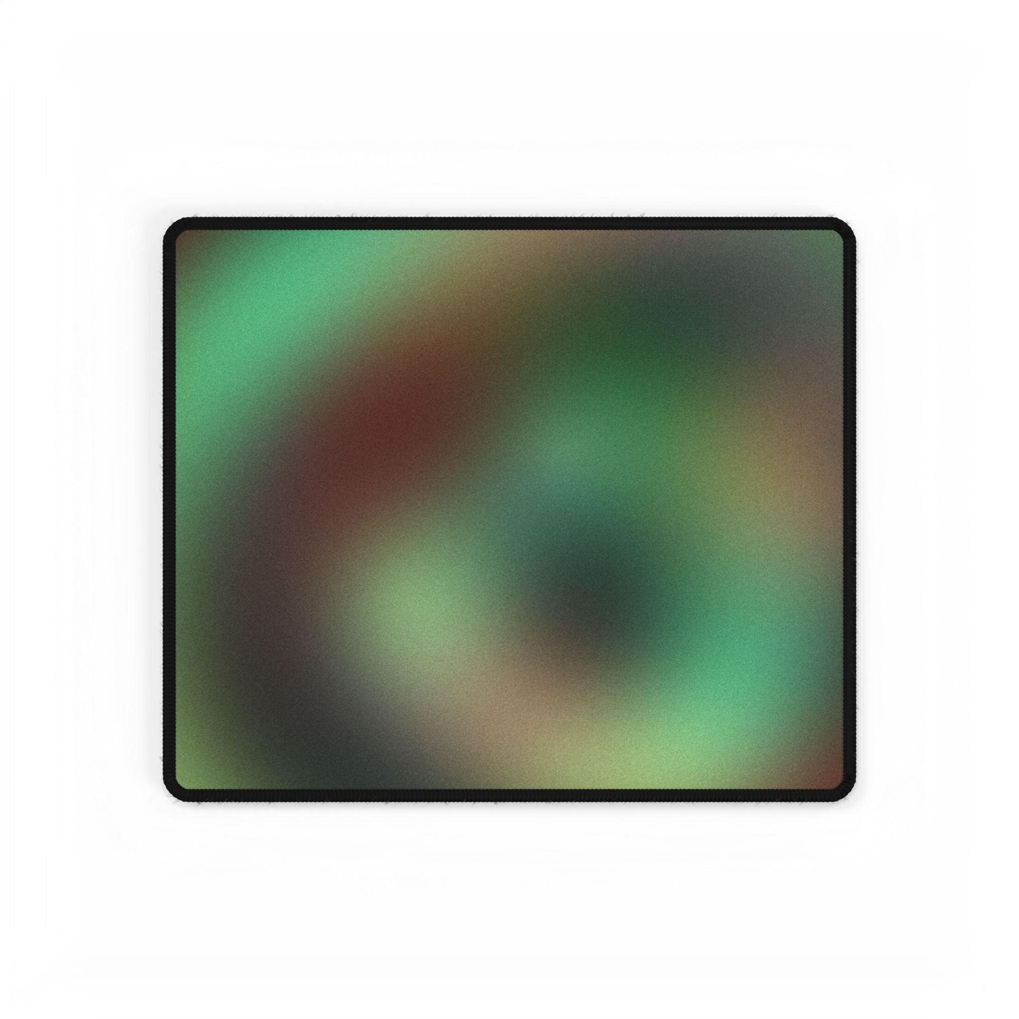 Green Spiral Abstract Desk Mat — Large Gaming/Office Mouse Pad