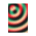 Retro Spiral Abstract Matte Poster — Green & Red Vortex Wall Art