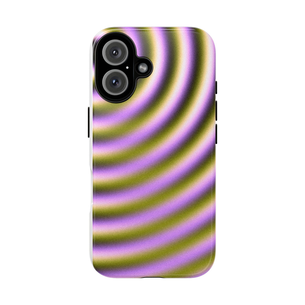 Phone Case — Purple & Olive Concentric Wave Tough Case