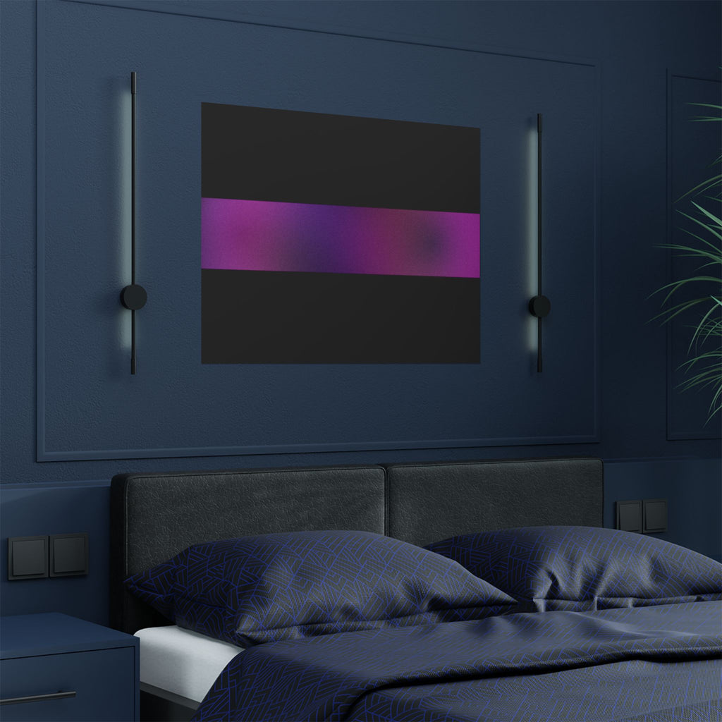 Satin Poster - Neon Purple Gradient Stripe (300gsm)
