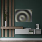 Satin Poster — Olive Green Spiral Abstract Wall Art (300gsm)
