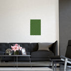 Abstract Green Wave Matte Poster — Optical Ripple Wall Art (Vertical/Horizontal)