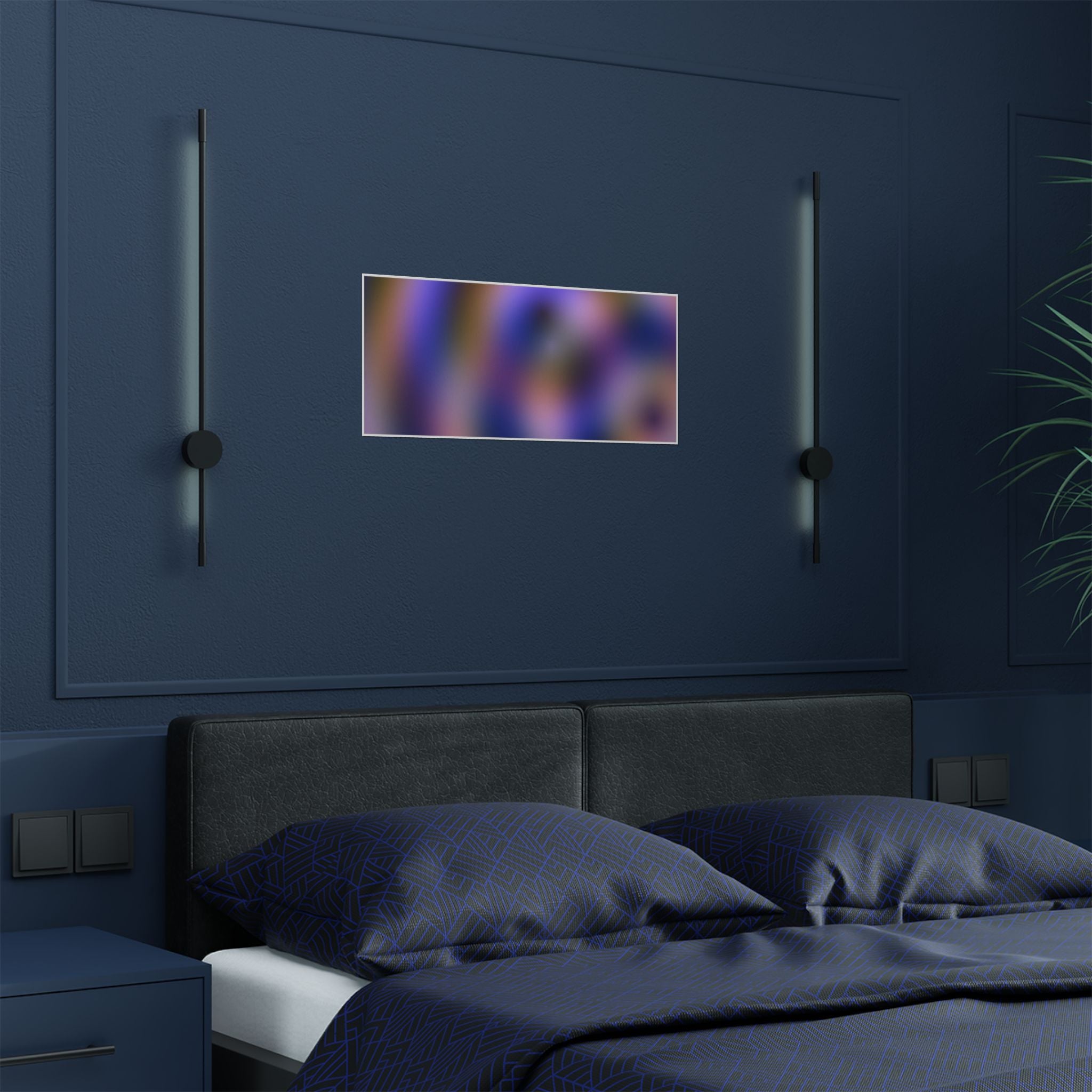 Abstract Purple Gradient Satin Poster — Modern Blurred Color Art (300gsm)